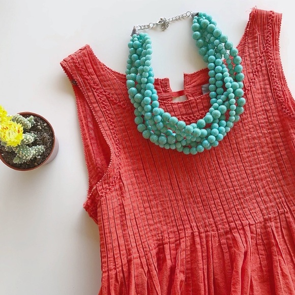 Handmade twisted turquoise necklace - Picture 3 of 3